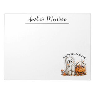 Süßer Geist Frohes Halloween Vintage Herbst Kürbis Notizblock