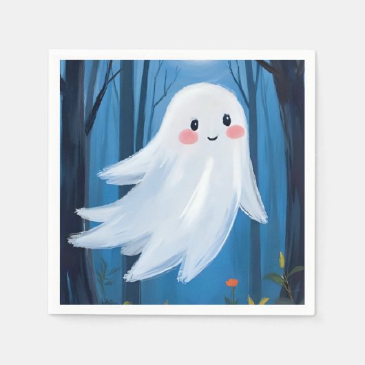 Süßer Geist Halloween Gruselig Serviette (Vorderseite)