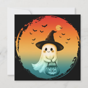 süßer Geist Halloween Kürbis Herbst Herbstsaison Einladung