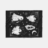 Süßer Geist hält Katze Lustiger Halloween Männer F Fleecedecke (Vorderseite (Horizontal))