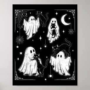 Süßer Geist hält Katze Lustiger Halloween Männer F Poster
