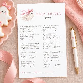 Süßer Geist Kleiner Boo Rosa Schleife Baby Shower