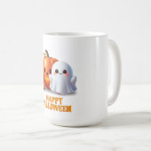 Süßer Geist & Kürbis Frohes Halloween  Kaffeetasse (VorderseiteRechts)