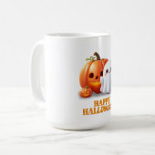 Süßer Geist & Kürbis Frohes Halloween  Kaffeetasse (Vorderseite Links)