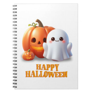 Süßer Geist & Kürbis Frohes Halloween  Notizblock