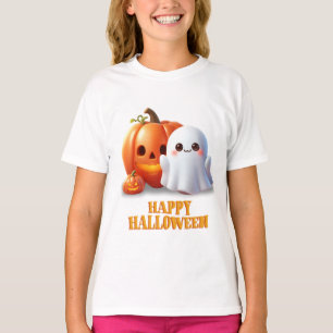 Süßer Geist & Kürbis Frohes Halloween T-Shirt