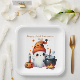 Süßer Geist Kürbis Halloween Pappteller