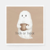 Süßer Geist Kürbis Halloween Serviette (Vorderseite)