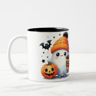 Süßer Geist Kürbis Halloween Zweifarbige Tasse