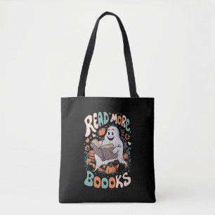 Süßer Geist liest mehr Bücher Lehrer Halloween  Tasche