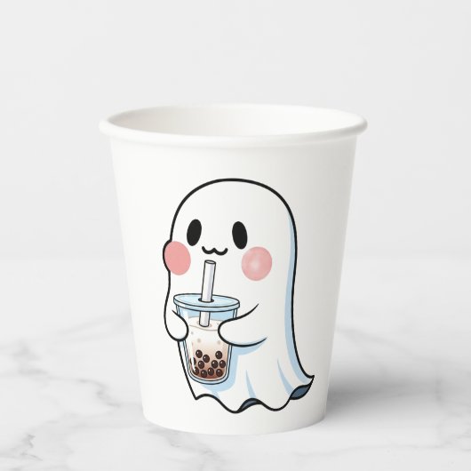 Süßer Geist mit Boba-Tee-Perlen-Tee Kawaii  Pappbecher (Vorderseite)
