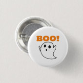 Süßer Geist mit BOO!-Wörtern Button (Vorne & Hinten)