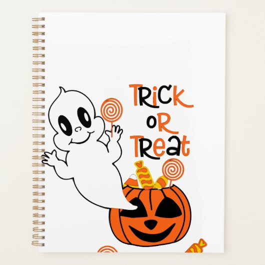 Süßer Geist mit Halloween-Süßigkeiten Planer (Vorderseite)