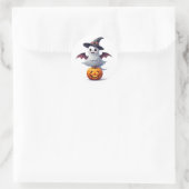 Süßer Geist mit Kürbis Halloween 👻 Runder Aufkleber (Tasche)