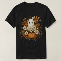 Süßer Geist mit Kürbis und Herbstblumen – Hallowee