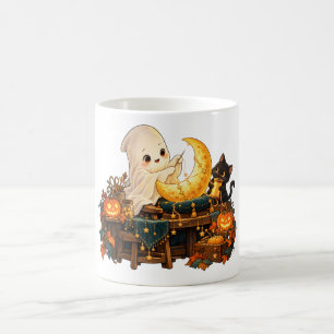 Süßer Geist näht goldenen Mond Halloween Kaffeebec Kaffeetasse
