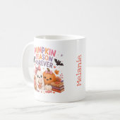 Süßer Geist personalisierter Kürbis-Saison-Becher Kaffeetasse (Vorderseite Links)