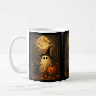 Süßer Geist Schwarze Katze Halloween Hexe Kürbis D Kaffeetasse