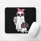 Süßer Geist trinkt Kaffee Halloween-Geist-Eis Mousepad (Mit Mouse)