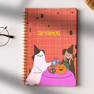 Süßer Geist und Hexen-Halloween Notizblock