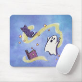 Süßer Geist und Katze beim Zaubern auf Mousepad (Mit Mouse)