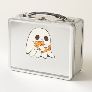 Süßer Geist und Katze, Geschenk Halloween Classic  Metall Brotdose