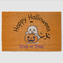 Süßer Geist und Kürbis "Frohes Halloween"