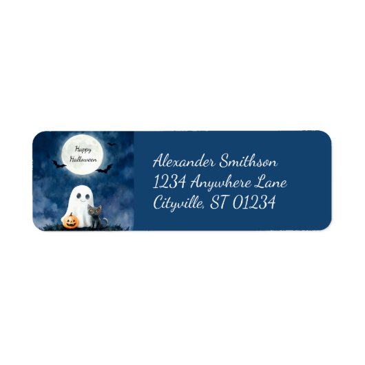 Süßer Geist und schwarze Katze Halloween (Vorne)