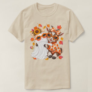 Süßer Geist Zwergziege Halloween Herbst T-Shirt