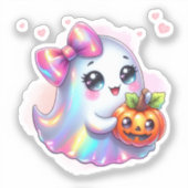 Süßer Geister-Aufkleber – Ansprechendes Halloween Aufkleber (Vorderseite)