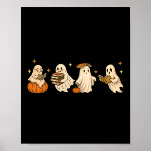Süßer Geister-Buchclub liest Halloween Gruseliges Poster