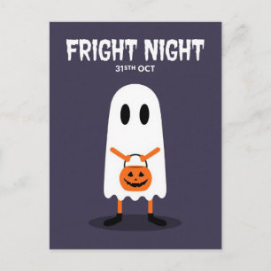 Süßer Geister-Schreckensnacht Halloween Feiertagspostkarte
