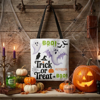 Süßer Geister-Trick-or-Treat-Halloween mit individ Tasche