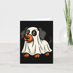 Süßer Geisterhund Halloween Dachshund Karte