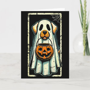 Süßer Geisterhund Männer Frauen Kinder Halloween L Karte