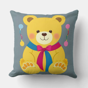 Süßer gelber Teddybär Kissen