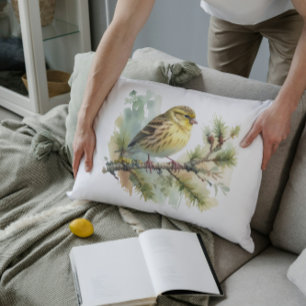 Süßer gelber Vogel Dekokissen