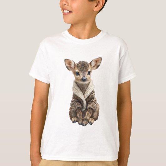 Süßer gemütlicher Hirschpullover für Kinder T-Shirt (Vorderseite)