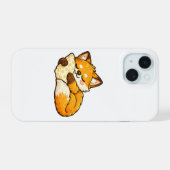 Süßer gemütlicher schlafender Fuchs iPhone 15 Hülle (Rückseite (Horizontal))