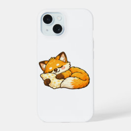 Süßer gemütlicher schlafender Fuchs iPhone 15 Hülle