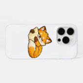 Süßer gemütlicher schlafender Fuchs iPhone Hülle (Rückseite (Horizontal))