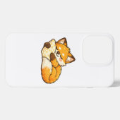 Süßer gemütlicher schlafender Fuchs iPhone Hülle (Rückseite (Horizontal))