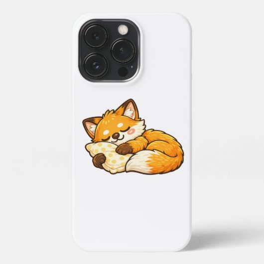 Süßer gemütlicher schlafender Fuchs iPhone Hülle (Rückseite)