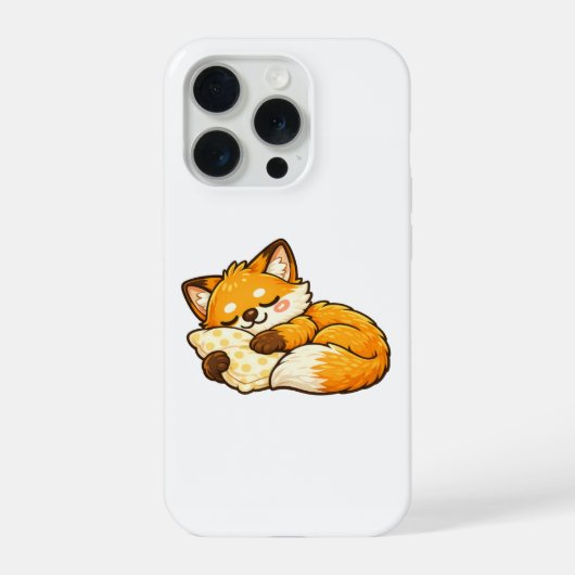 Süßer gemütlicher schlafender Fuchs iPhone Hülle (Rückseite)