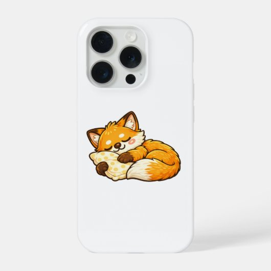 Süßer gemütlicher schlafender Fuchs iPhone Hülle (Rückseite)