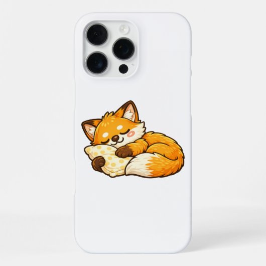 Süßer gemütlicher schlafender Fuchs iPhone Hülle (Rückseite)