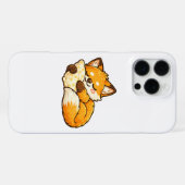 Süßer gemütlicher schlafender Fuchs iPhone Hülle (Rückseite (Horizontal))