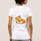 Süßer gemütlicher schlafender Fuchs T-Shirt (Rückseite)