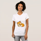 Süßer gemütlicher schlafender Fuchs T-Shirt (Vorne ganz)