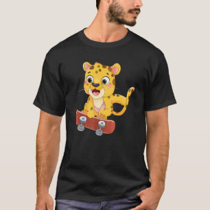 Süßer Gepard Skating Gepard Katze Für Gepard T-Shirt